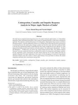 Cointegration, Causality and Impulse Response Analysis in Major