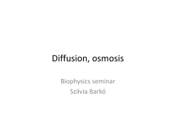 Diffusion, osmosis