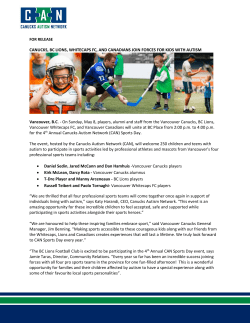 CANUCKS, BC LIONS, WHITECAPS FC, AND CANADIANS JOIN