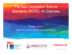 (NGSS): An Overview - San Mateo County Office of Education