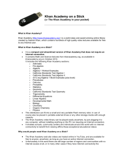 Khan Academy on a Stick