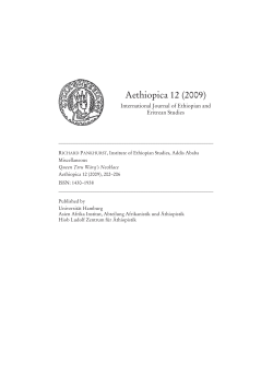 Aethiopica 12 (2009)