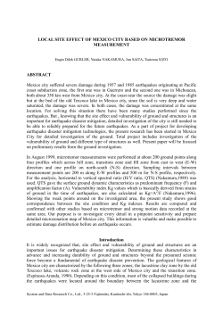 Local Site Effect of Mexico City Based on Microtremor Measurement