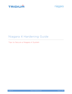 Niagara 4 Hardening Guide