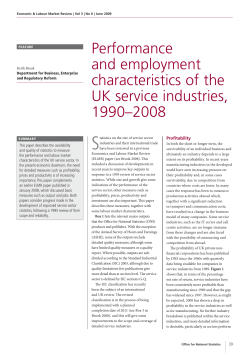 Performance and employment characteristics of the UK service