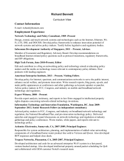 CV is here. - Richard Bennett