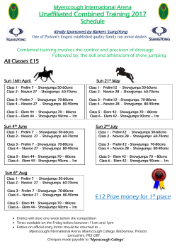 schedule - Myerscough College