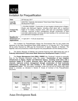 1- PQ-PMU-FWRDP - Asian Development Bank