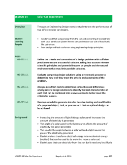 Solar Car Experiment - Oregon State University Extension Service