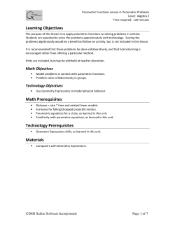 Lesson 4 Problems - Geometry Expressions