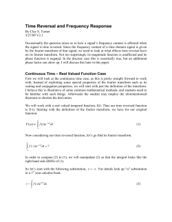 "Time Reversal and Frequency Response", Turner
