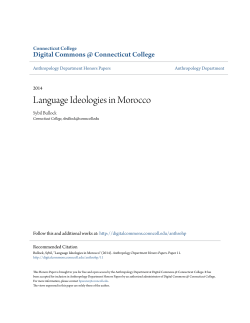Language Ideologies in Morocco - Digital Commons @ Connecticut