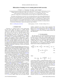 Bifurcations of rotating waves in rotating spherical shell