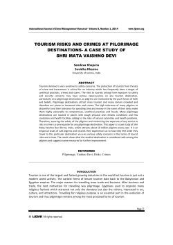 PERCEPTIONS OF THE HOST DESTINATION AS A RESULT OF