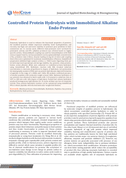 Controlled Protein Hydrolysis with Immobilized