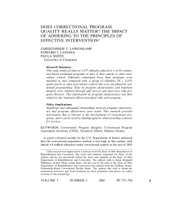 does correctional program quality really matter? the impact of