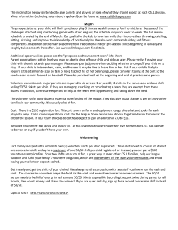 The information below is intended to give parents and players an