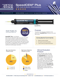 SpeedCEM Plus - Two-year Clinical Performance