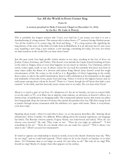 Let All the World in Every Corner Sing