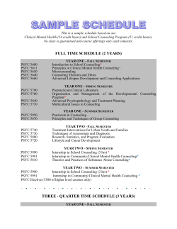 FULL TIME SCHEDULE (2 YEARS) THREE