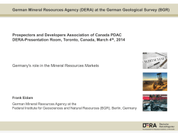 Germany&acute;s role in the Mineral Resources Markets