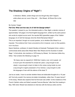 I The Shadowy Origins of &ldquo;Night&rdquo;