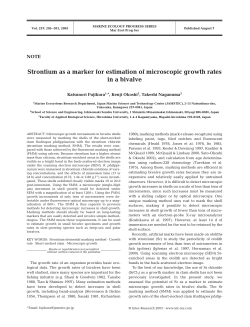 Strontium as a marker for estimation of microscopic growth rates in a