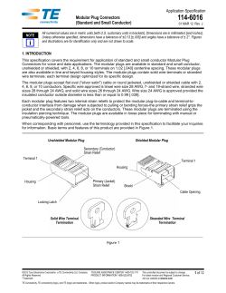 Application Specification Modular Plug