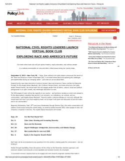 National Civil Rights Leaders Announce Virtual Book