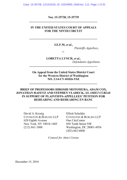 Brief of Law Professors as Amici Curiae in Support of Plaintiffs