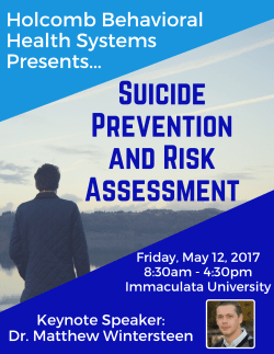 Suicide Prevention and Risk Assessment