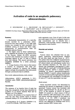 Activation of Renin in An Anaplastic Pulmonary
