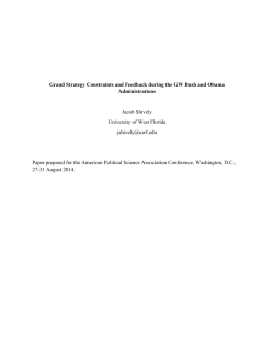 Grand Strategy Constraints and Feedback during the GW Bush and