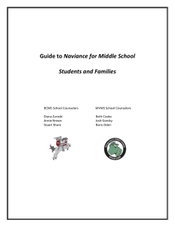 Guide to Naviance for Middle School Students and Families