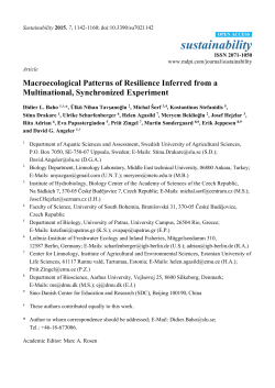 Macroecological Patterns of Resilience Inferred from a
