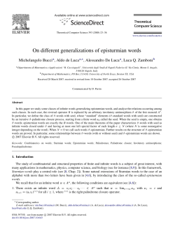 On different generalizations of episturmian words