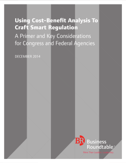 sing Cost-Benefit Analysis to Craft Smart Regulation