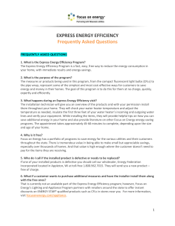 EXPRESS ENERGY EFFICIENCY Frequently