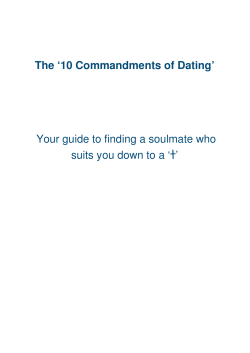 The `10 Commandments of Dating` Your guide to finding a soulmate