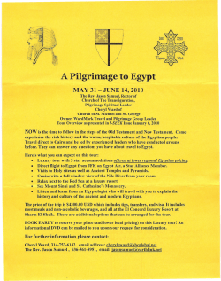 A Pilgr-image to Egypt - Trinity Episcopal Church