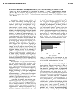 RADIATION SHIELDING PROPERTIES OF LUNAR REGOLITH AND