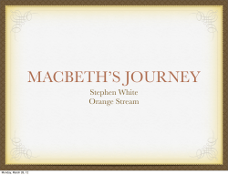 macbeth - Science Leadership Academy