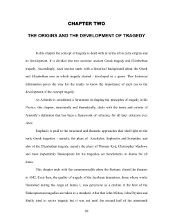 chapter two the origins and the development of tragedy