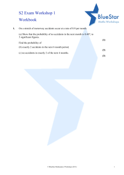 S2 Workshop 1 &ndash; Student Workbook
