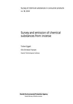 Survey and emission of chemical substances from incense