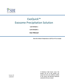 ExoQuick&trade; Exosome Precipitation Solution