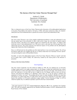 The Journey of the Four Colour Theorem Through Time.