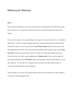 Motorcycle itinerary - Fla