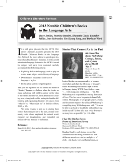 2013 Notable Children`s Books in the Language Arts
