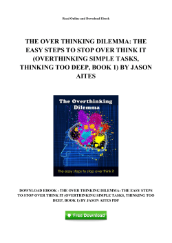 The easy steps to stop over think it (Overthinking